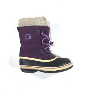 Sorel Youth Pac Nylon Waterproof Snow Boots Kids Size 3 Purple NY1785-505